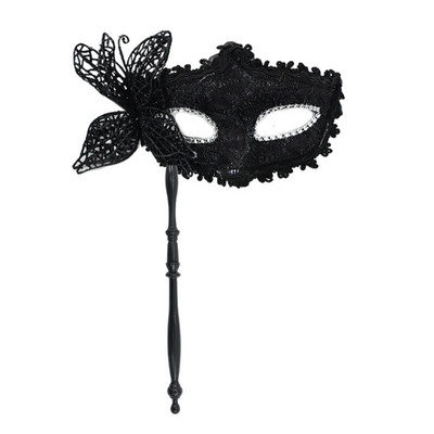 Mask Masquerade Evening Prom Mask Masquerade Mask with Holding Stick Half Face Mask for-Carnival