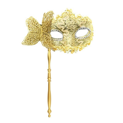Mask Masquerade Evening Prom Mask Masquerade Mask with Holding Stick Half Face Mask for-Carnival
