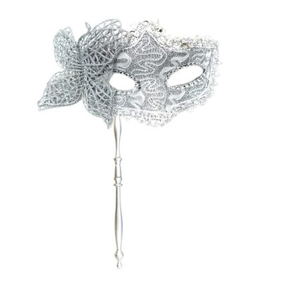 Mask Masquerade Evening Prom Mask Masquerade Mask with Holding Stick Half Face Mask for-Carnival