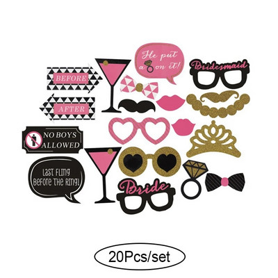 10-60 komada DIY Photo Booth Rekvizite Smiješne maske Naočale Brkovi Usne na štapiću Rođendanska mladenka Dekoracija vjenčanja Dodaci za zabavu