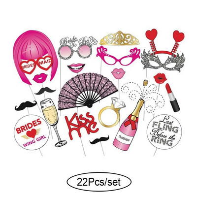 10-60 komada DIY Photo Booth Rekvizite Smiješne maske Naočale Brkovi Usne na štapiću Rođendanska mladenka Dekoracija vjenčanja Dodaci za zabavu