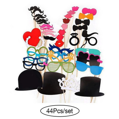 10-60 komada DIY Photo Booth Rekvizite Smiješne maske Naočale Brkovi Usne na štapiću Rođendanska mladenka Dekoracija vjenčanja Dodaci za zabavu
