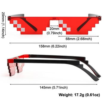 1 бр. Модни мозаечни слънчеви очила Смешни пикселни мозаечни слънчеви очила Парти за рожден ден Cosplay Gamer Robot Glasses Хелоуин Фотореквизит