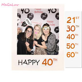 40th Photo Booth Рамки Подпори 21th 30th 50th 60th Year PhotoBooth Подпори Годишнина Рожден Ден Декорации Възрастен