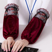 Ръкави против обрастване Есен Зима Дълги Нови Работни Инструменти за почистване на домакинството за възрастни Бродерия Дантела Проста, красива