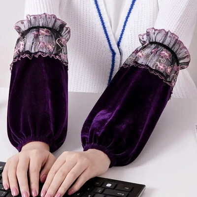 Ръкави против обрастване Есен Зима Дълги Нови Работни Инструменти за почистване на домакинството за възрастни Бродерия Дантела Проста, красива