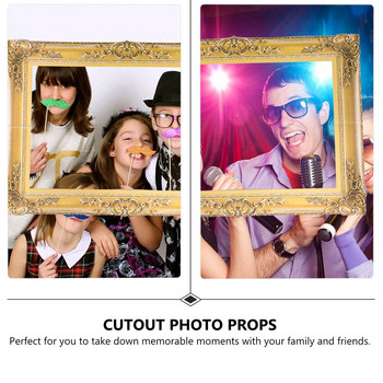 Κορνίζα φωτογραφιών Selfie Picture Booth Party Επέτειος γάμου Γενέθλια στηρίγματα Προμήθειες Χρυσό Νέο Φουσκωτό Up Blow Prop