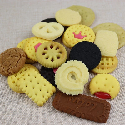 Fake cookies artificial sugar baking biscuits snacks snack models home shop decor kids play toys