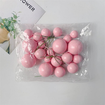20KOM Set kuglica za tortu 2cm-4cm Kugle DIY Božićna kuglica Dekoracija rođendanske torte za zabavu Proslava vjenčanja Svjetlucave kuglice