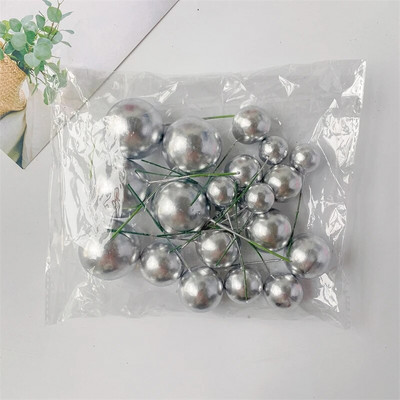 20KOM Set kuglica za tortu 2cm-4cm Kugle DIY Božićna kuglica Dekoracija rođendanske torte za zabavu Proslava vjenčanja Svjetlucave kuglice