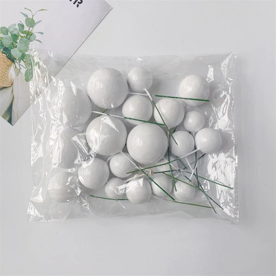 20KOM Set kuglica za tortu 2cm-4cm Kugle DIY Božićna kuglica Dekoracija rođendanske torte za zabavu Proslava vjenčanja Svjetlucave kuglice