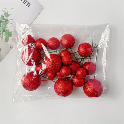 20KOM Set kuglica za tortu 2cm-4cm Kugle DIY Božićna kuglica Dekoracija rođendanske torte za zabavu Proslava vjenčanja Svjetlucave kuglice