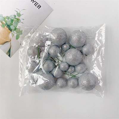 20KOM Set kuglica za tortu 2cm-4cm Kugle DIY Božićna kuglica Dekoracija rođendanske torte za zabavu Proslava vjenčanja Svjetlucave kuglice
