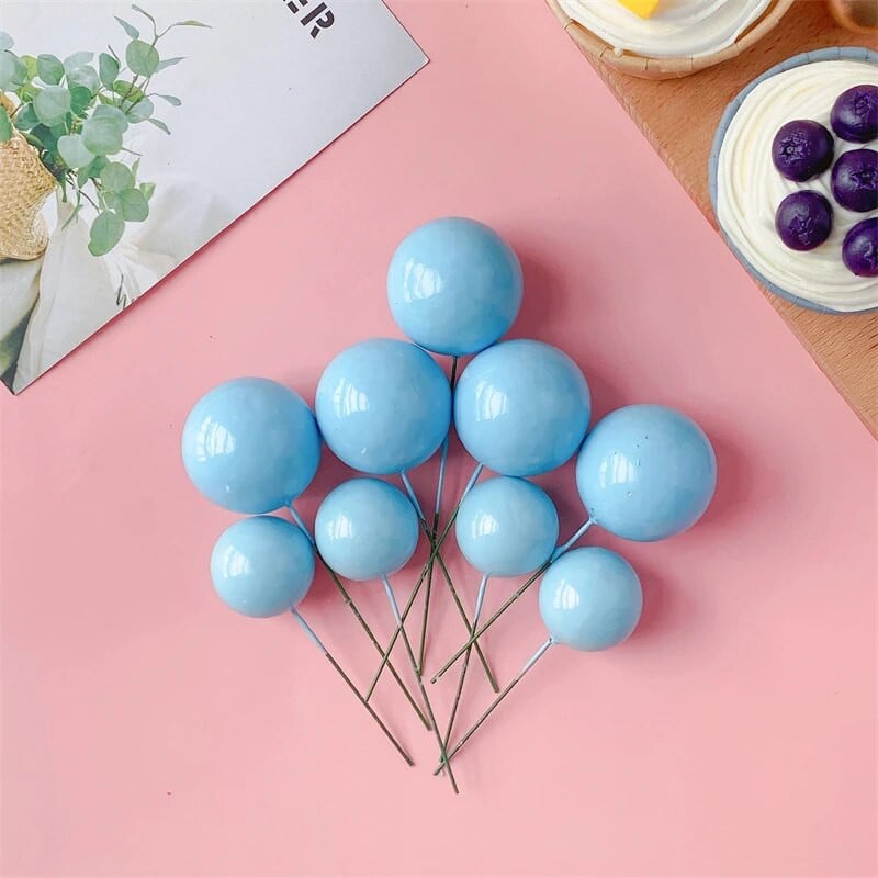 20KOM Set kuglica za tortu 2cm-4cm Kugle DIY Božićna kuglica Dekoracija rođendanske torte za zabavu Proslava vjenčanja Svjetlucave kuglice