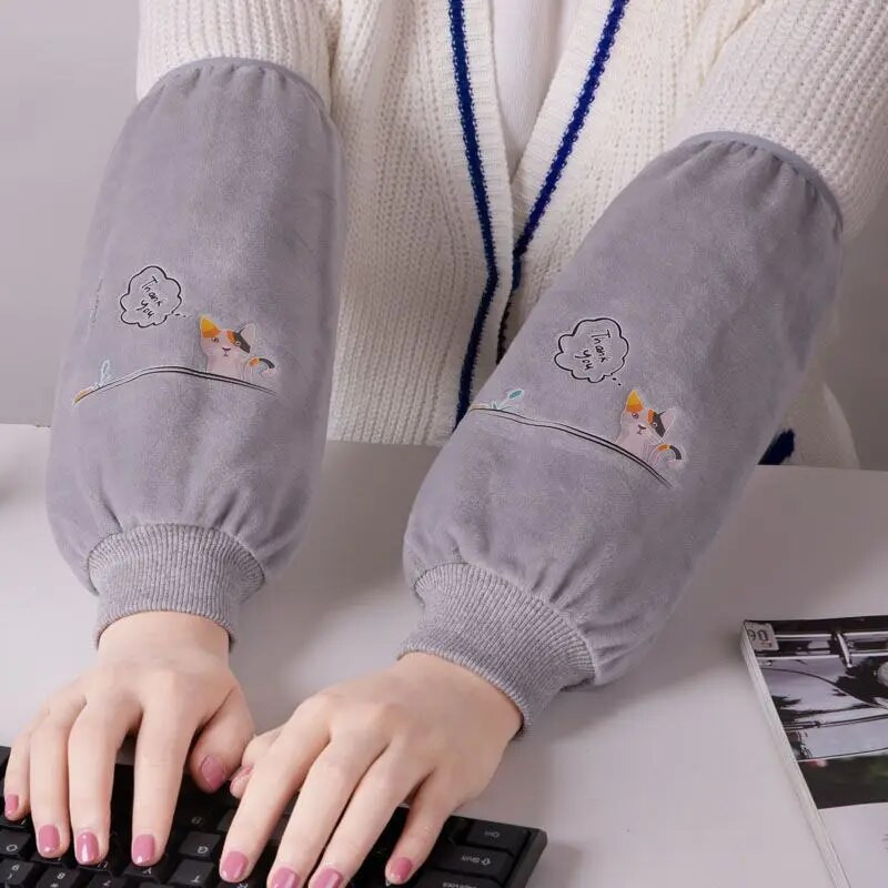 2024. Nove duge jesensko/zimske navlake protiv obraštanja Narukavi za kućanstvo, kuhinju i posao Studentske navlake sa slatkim crtanim filmovima LF442