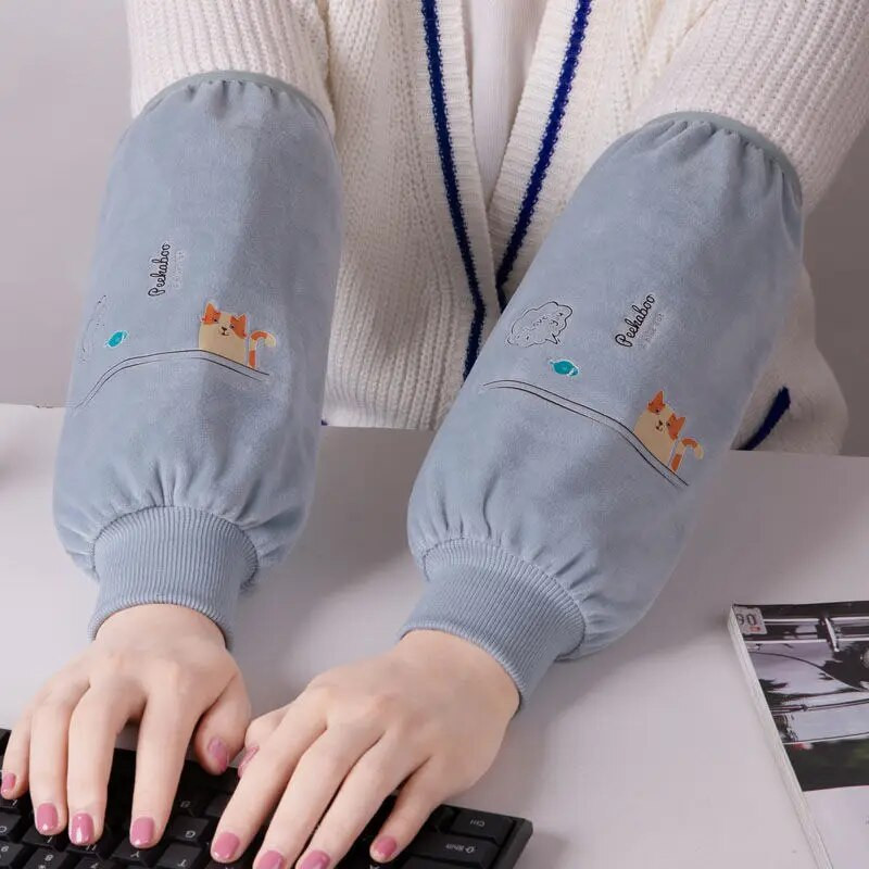 2024. Nove duge jesensko/zimske navlake protiv obraštanja Narukavi za kućanstvo, kuhinju i posao Studentske navlake sa slatkim crtanim filmovima LF442