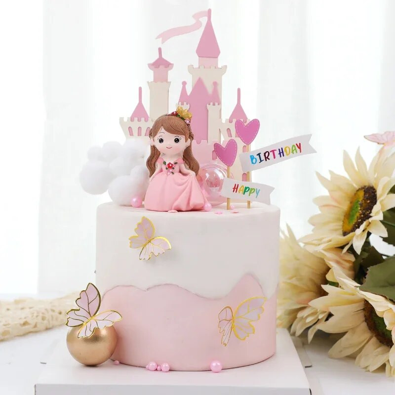 Cartoon Planet Prince Little Princess Doll Topper Birthday Party Decoration Torta Pribor Kreativna bajkovita torta