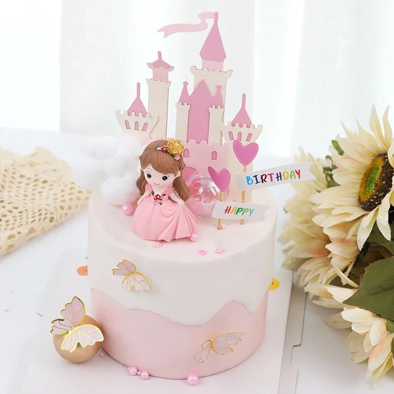 Cartoon Planet Prince Little Princess Doll Topper Birthday Party Decoration Torta Pribor Kreativna bajkovita torta