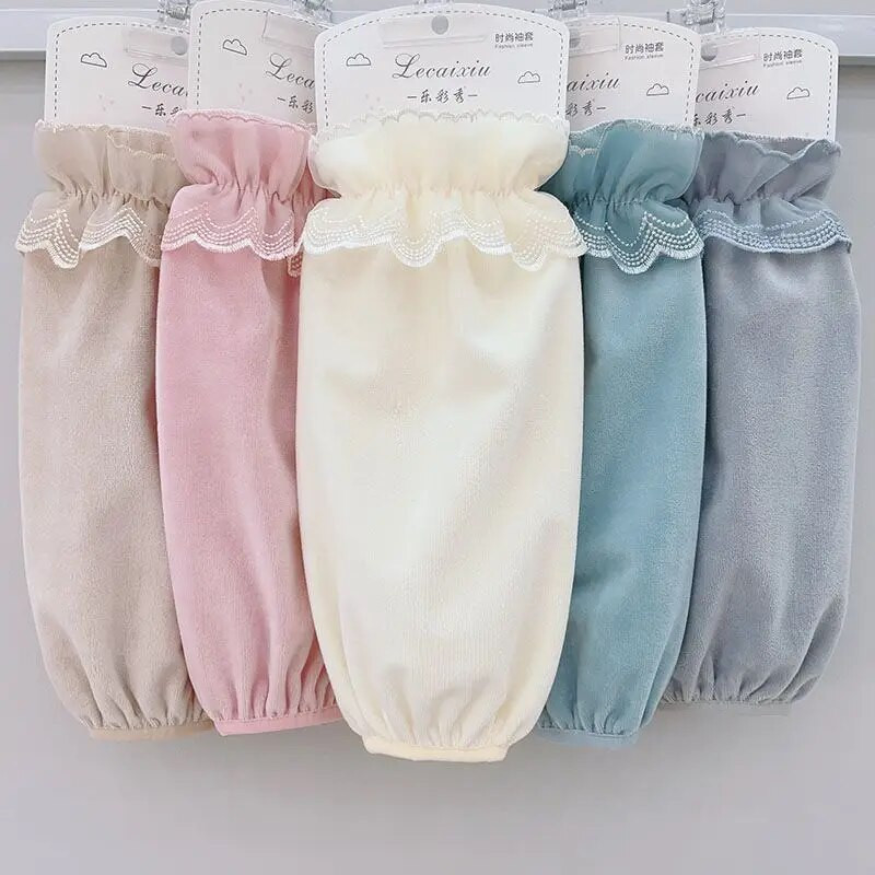 2024 Kreativna Kreativna jednobojna jakna na rukavu Zimski čipkani rukavi protiv prljavštine Rukavi za dom/ured Studenti 1 par LF446