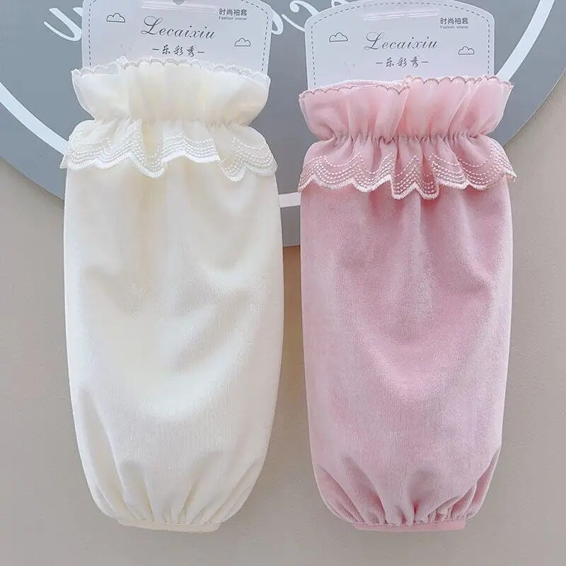 2024 Kreativna Kreativna jednobojna jakna na rukavu Zimski čipkani rukavi protiv prljavštine Rukavi za dom/ured Studenti 1 par LF446