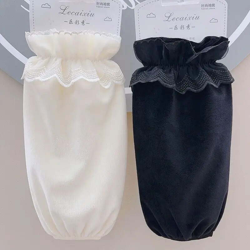 2024 Kreativna Kreativna jednobojna jakna na rukavu Zimski čipkani rukavi protiv prljavštine Rukavi za dom/ured Studenti 1 par LF446