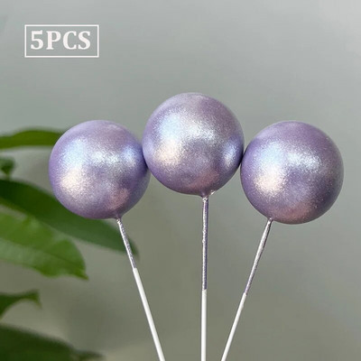5 TK Nacreous Pigments Cake Ball Toppers Pearlescent Valge Sinine Roosa Lilla kooki Bohemian Groovy Pulmapeo tarvikud