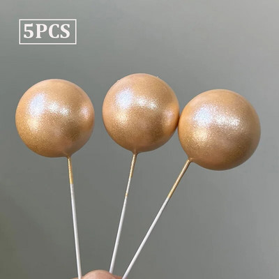 5 TK Nacreous Pigments Cake Ball Toppers Pearlescent Valge Sinine Roosa Lilla kooki Bohemian Groovy Pulmapeo tarvikud