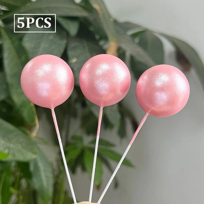 5 TK Nacreous Pigments Cake Ball Toppers Pearlescent Valge Sinine Roosa Lilla kooki Bohemian Groovy Pulmapeo tarvikud