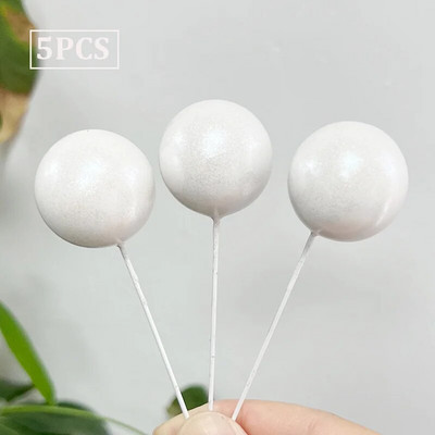 5 TK Nacreous Pigments Cake Ball Toppers Pearlescent Valge Sinine Roosa Lilla kooki Bohemian Groovy Pulmapeo tarvikud