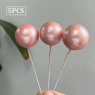5 TK Nacreous Pigments Cake Ball Toppers Pearlescent Valge Sinine Roosa Lilla kooki Bohemian Groovy Pulmapeo tarvikud
