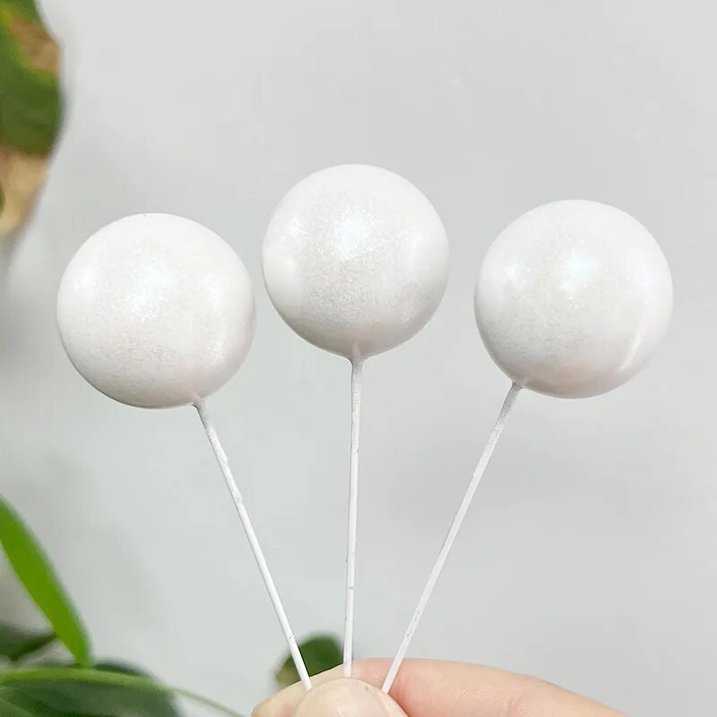 5 TK Nacreous Pigments Cake Ball Toppers Pearlescent Valge Sinine Roosa Lilla kooki Bohemian Groovy Pulmapeo tarvikud
