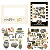 30 40 50 60 metų fotokabinos rekvizitas suaugusiems skirtas gimtadienio dekoras Moterys Vyrai 30-mečio proga Su gimtadieniu PhotoBooth rekvizitų rėmelis