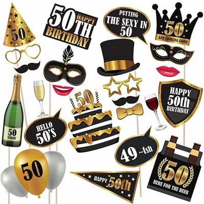 30 40 50 60 metų fotokabinos rekvizitas suaugusiems skirtas gimtadienio dekoras Moterys Vyrai 30-mečio proga Su gimtadieniu PhotoBooth rekvizitų rėmelis