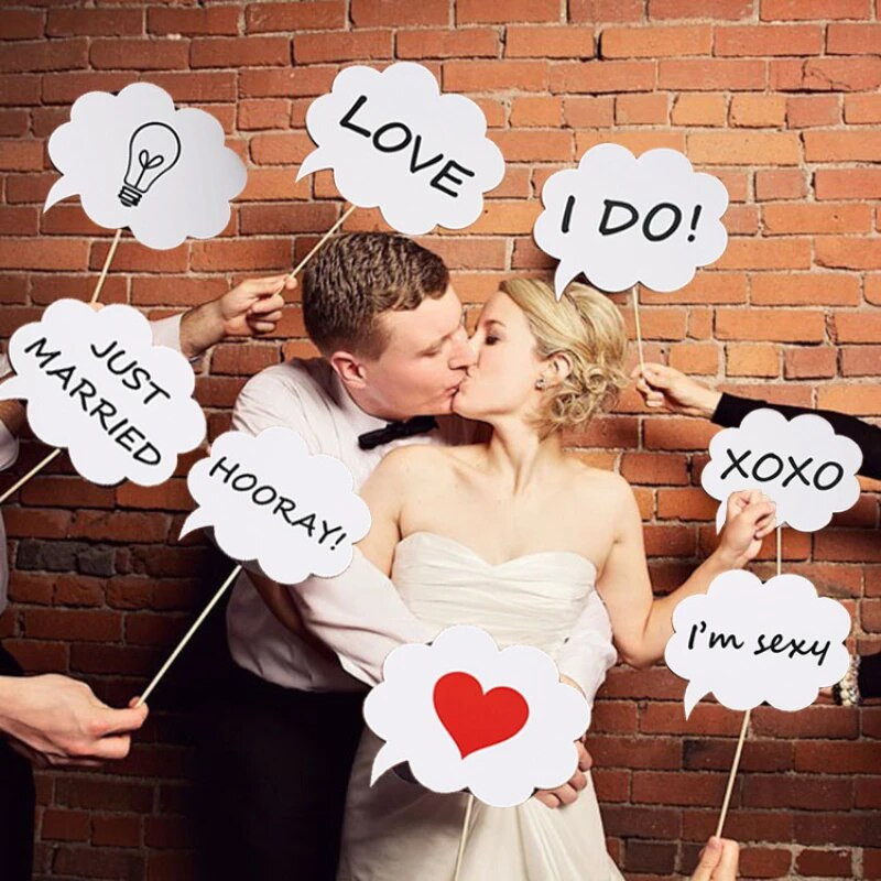 8/10 vnt. „Pasidaryk pats“ juodų kortelių lazdelių kreidos klijų rinkinys Foto būdelės rekvizitai „Pasidaryk pats“ fotografijos rekvizitai, vestuvių dekoravimo vakarėlio fotokabina