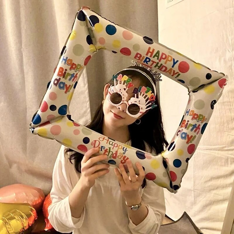 Kreativni rođendanski okvir za fotografije Dekoracija za foto snimanje rođendanske zabave Smiješni rekviziti za fotografije za rođendansku zabavu