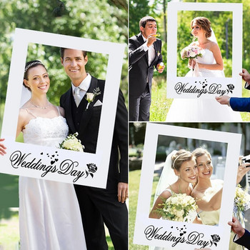 Διακόσμηση γάμου Photo Booth Props Team Bride To Be Funny Lip Paper Glasses Photo Frame Prop For Bachelorette Hen Party Supply