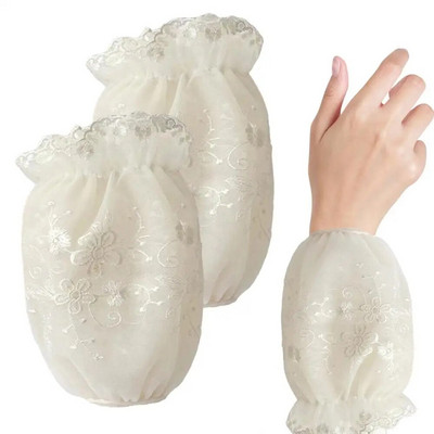 Narukavi za ruke Mrežaste dvoslojne čipkane kuhinjske navlake za rukave Vodootporne na ulje Zaštitne narukave za višekratnu upotrebu