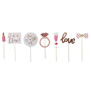 23PCS/комплект реквизит за кокоше парти Фото кабина Bride To Be Selfie Prop Rose Gold Wedding Bridal Shower Hen Night Do Party Game Аксесоар