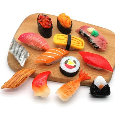 Simulare Sushi Bionic Food Ornamente 3D false pentru mâncare Decorare pentru petreceri de acasă Bijuterii Miniaturi Jucării Recuzită pentru fotografie