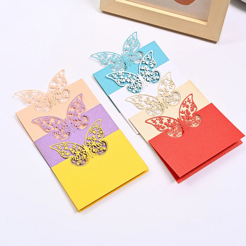 50 komada čestitki s imenom leptira Dekoracija stola za vjenčanje Dekoracija stola s imenom poruke Čestitka Potrepštine za zabavu