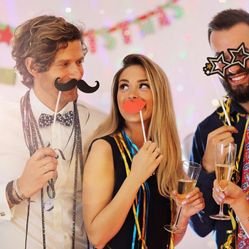Wedding Party Handheld Photo Booth Props Mrs Bride and Groom Mask Photobooth Bachelorette Hen Party Νυφικό ντους