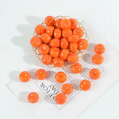 20/60 бр. Малки плодове Изкуствен пластмасов модел на цвете Оранжева тичинка Перлисти Сватбена симулация Стъклен нар Декорация