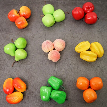 10 τμχ Προσομοίωση Μίνι Φρούτα Τεχνητά Ψεύτικα Φρούτα Διακόσμηση σπιτιού Παράθυρο Οθόνη Χειροτεχνίας Τροφίμων Φωτογραφίας στηρίγματα Κουζίνα Παιδικό παιχνίδι