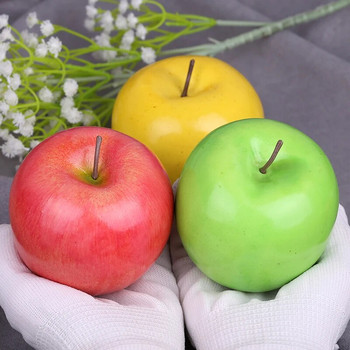 Ροζ Κόκκινο Πράσινο Κίτρινο Τεχνητό Μήλο Σπίτι Διακόσμηση Σαλονιού Υπνοδωμάτιο Ψεύτικα φρούτα Προμήθειες για γιορτινό πάρτι Τεχνητά φρούτα