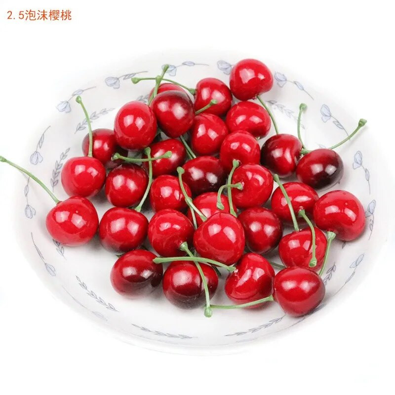 30 τεμ. Fake Cherry Artificial Fruit Model Simulation Cherry Ornament Craft Food Photography props Διακόσμηση για το πάρτι Διακόσμηση σπιτιού