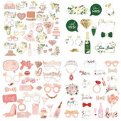 1 Σετ Team Bride Paper Party Photo σκηνικά Bride To Be Wedding Party Bride Shower Hen Party Photo Decoration