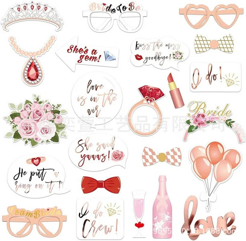 1 Σετ Team Bride Paper Party Photo σκηνικά Bride To Be Wedding Party Bride Shower Hen Party Photo Decoration