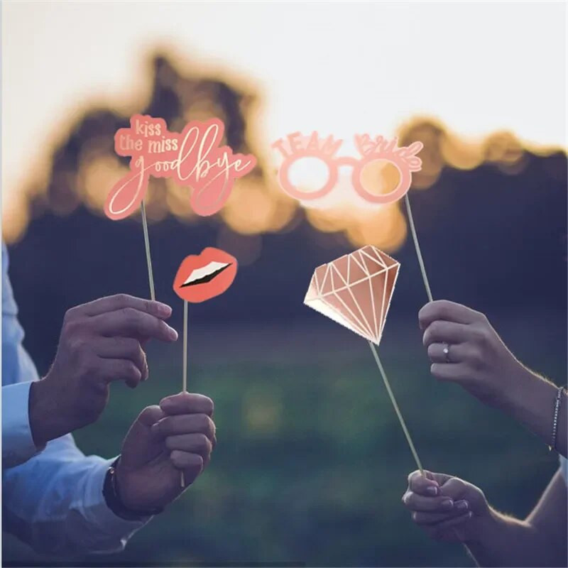 1 Σετ Team Bride Paper Party Photo σκηνικά Bride To Be Wedding Party Bride Shower Hen Party Photo Decoration