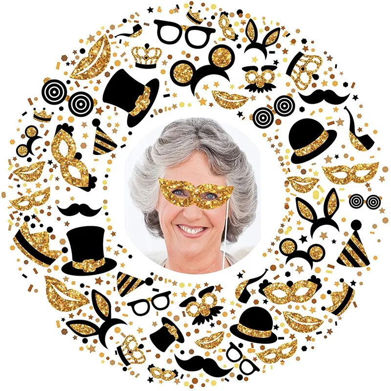 Auksiniai pudros vestuviniai akiniai nuotakos vakarėliui, paimkite žaidimo burną, juokingi nuotraukų rekvizitai