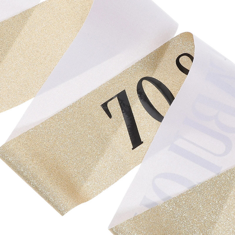 Princesės karūnos 70-mečių pečių juostos vakarėlio papuošalai Gimtadienio galvos apdangalai Moteriški auksiniai nuo dulkių 70-osios dovanos Miss